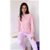 Bollicine Pigiama donna lungo Bollicine cotone Elvia, BLU