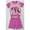 Disney Pigiama bambina cotone Disney Unicorno corto 1434, ROSA