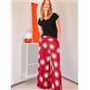Gisela Pigiama donna manica corta a V modal e pantaloni lunghi in viscosa Gisela 20374/20373, Grigio,Quadretti Rosa,Rosso,Geometrica,Plaid,Animale,Blu,Floreale