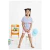 Nacshua Pigiama cotone Nacshua bambina mezza manica shorts, GRIGIO/ROSA