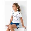 Jadea Pigiama cotone Jadea bambina mezza manica shorts P2003, GRIGIO