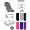 Meritex Confezione da 6 paia di calze antiscivolo donna Meritex cotone fresco 8001 Pilates, Grigio