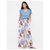 Gisela Pigiama donna manica corta a V pantaloni lunghi in modal Gisela 20374/20398, Grigio,Quadretti Rosa,Rosso,Geometrica,Plaid,Animale,Blu