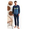 Nottingham Pigiama lungo uomo Nottingham 100% cotone PG50206, JEANS