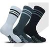 Hollywood Milano Confezione da 3 paia di calze corte fitness unisex uomo donna Hollywood Milano HLM004, Bianco