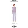 Nottingham Pigiama donna Nottingham aperto caldo cotone interlock NPA380, LILLA