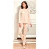 Nottingham Pigiama donna Nottingham aperto caldo cotone interlock NPA380, PESCO