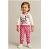Looney Tunes Pigiama caldo cotone Minnie Disney bambina neonata WD101354, PANNA