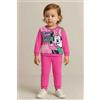 Disney Pigiama caldo cotone Minnie Disney bambina neonata 4111, FUCSIA