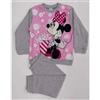 Disney Pigiama caldo cotone neonata bambina Minnie Disney interlock 4112, GRIGIO