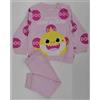 Disney Pigiama caldo cotone neonata bambina Baby Shark Disney interlock, ROSA