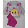 Disney Pigiama caldo cotone neonata bambina Baby Shark Disney interlock, GRIGIO