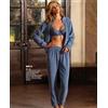 Sièlei Tuta/Pigiama donna Sièlei aperta con zip micropile MR14, BLUETTE