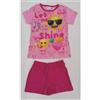 Disney Pigiama bambina cotone Disney Emoji corto 46329, FUCSIA