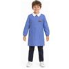 Siggi Grembiule con abbottonatura laterale scuola elementare celeste bambino Siggi Made in Italy ricamo Monster Truck 3925, CELESTE