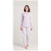 Gary Pigiama donna serafino invernale interlock V50001CONF calibrato, VIOLETTA