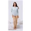 Nottingham Pigiama donna Nottingham cotone NPB274, VERDE ACQUA