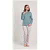 Gary Pigiama donna serafino invernale interlock V50010CONF calibrato, VERDE
