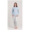 Gary Pigiama donna serafino invernale interlock V50010CONF calibrato, NEBBIA