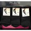 Pezzini Confezione da 3 paia di calze donna in caldo cotone Pezzini Be Natural taglio vivo DCZ-301 Casual, NERO