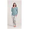 Gary Pigiama donna serafino invernale interlock V50021CONF calibrato, VERDE