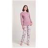 Gary Pigiama donna serafino invernale interlock V50021CONF calibrato, MALVA