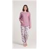 Gary Pigiama donna aperto invernale interlock V50022CONF calibrato, MALVA