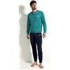 Legea Pigiama lungo uomo Legea 100% cotone PG49654, VERDE