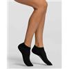Pompea Confezione da 3 paia di calze corte calzini unisex uomo donna Pompea modello fantasmino, NERO