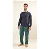 Gary Pigiama uomo serafino Gary calibrato jersey puro cotone Z60010CONF, AZZURRO CHIARO
