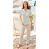 Nottingham Pigiama donna Nottingham mezza manica aperto cotone NPB140, VERDE ACQUA