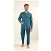 Gary Pigiama uomo lungo Jersey aperto Gary puro cotone Z60032, OTTANIO
