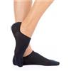 Meritex Confezione da 6 paia minicalza uomo donna Meritex silicone in filo di scozia 680 Invisibile, NERO
