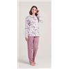 Gary Pigiama donna serafino invernale interlock Gary V50020, MALVA CHIARO