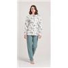 Gary Pigiama donna serafino invernale interlock Gary V50020, VERDE