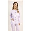 Gary Pigiama donna aperto Jersey Gary puro cotone 5313, GLICINE CHIARO