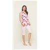 Gary Pigiama spalla larga pinocchietto donna Jersey Gary U55118, ROSA CIPRIA
