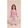 Gary Pigiama Gary neonata manica lunga puro cotone jersey bambina 1094, ROSA GLICINE