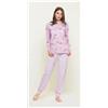 Gary Pigiama calibrato donna Jersey serfaino Gary puro cotone U50001CONF, VIOLETTA