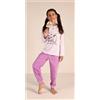 Gary Pigiama Gary cotone bambina manica lunga 2 bottoni 2124, VIOLETTA