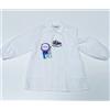 Ambrosino Grembiule asilo bambino con abbottonatura laterale Ambrosino ricamo Formula1 Q506, BIANCO