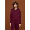 Noidinotte Pigiama serafino donna in caldo cotone a costina Noidinotte Genny FA8427, BLU