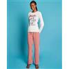 Sabor Pigiama puro cotone donna Dumbo DYD3831, PANNA