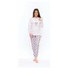 Gary Pigiama donna calibrato invernale collo serafino interlock Gary S50041CONF, VIOLETTA