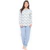 Gary Pigiama donna calibrato invernale collo serafino interlock Gary S50026CONF, NEBBIA