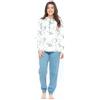 Gary Pigiama donna calibrato invernale collo serafino interlock Gary S50001CONF, LATTE