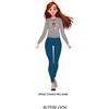 Hollywood Milano Pigiama donna Hollywood Milano serafino caldo cotone interlock HPA127, GRIGIO