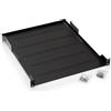 TRITON Police s perforací 19", 1U/450mm, nosnost 40kg, černá