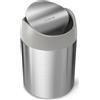 Simplehuman mini cestino per rifiuti 1,5 litri spazzolato