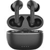 Forever Cuffie in-ear wireless con custodia ricaricabile con microfono compatibile con smartphone nero
